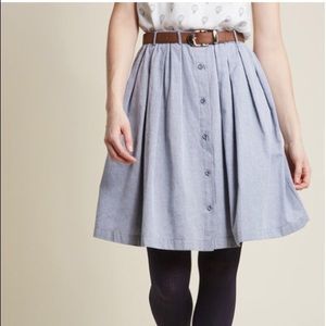 NWT ModCloth button chambray skirt